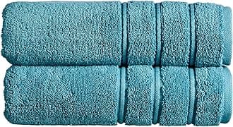 – Antalya Large Bath Towels | Set of 2 | 100% Turkish Cotton | 600GSM | Soft Plush Luxury Towel Set | 70cm x 125cm | Quick Dry | Jade Teal