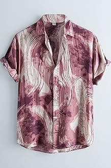 Men's Rayon Regular Fit Shirt Casual Stylish | Short Sleeve | Printed Shirts| Summer Button Down