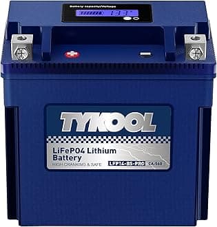 TYKOOL YTX14-BS/YTX14H/GYZ16H High Performance Lithium LiFePO4 Motorcycle Battery,480CCA,12V 8Ah,Fits for ATV,UTV,Jet Ski,Snowmobile,Quad,Tractor,Riding Lawn Mower,Polaris Battery