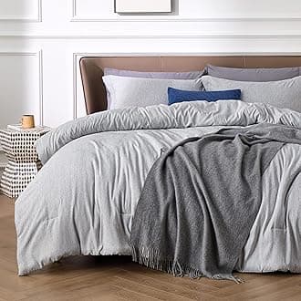 King Size Comforter Set - Grey Soft Bedding for All Seasons, Cationic Dyed Bed Set, 3 Pieces, 1 King Size Comforter (104"x90") and 2 Pillow Shams (20"x36"+2")