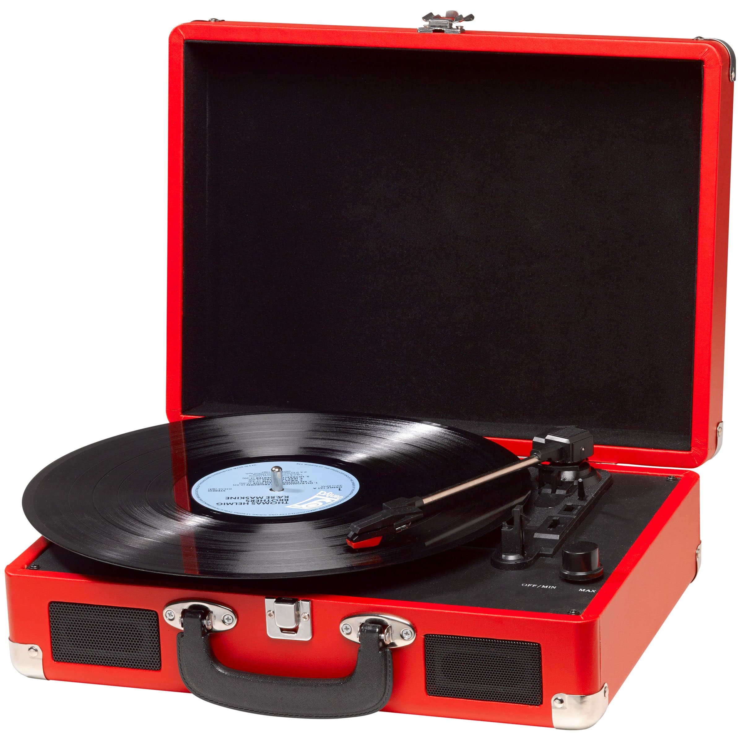 BelleVue Denver Record Player - Red