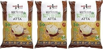 INDIJAN Multigrain Atta/Flour 15 Kg|Family Pack|11 Ingredients & 35% Millets+Superfoods|With Low Carb+Protein+Vitamins+High Dietary Fibre/Covers 50% Of Rda In 1 Serve/100 % Wholegrain