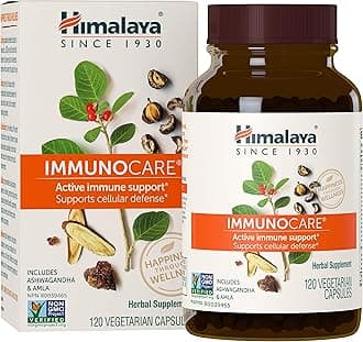 ImmunoCare - Herbal Immune Support Supplement with Ashwagandha and Amla - Vegan, Non-GMO, Gluten Free, 840 mg, 120 Capsules