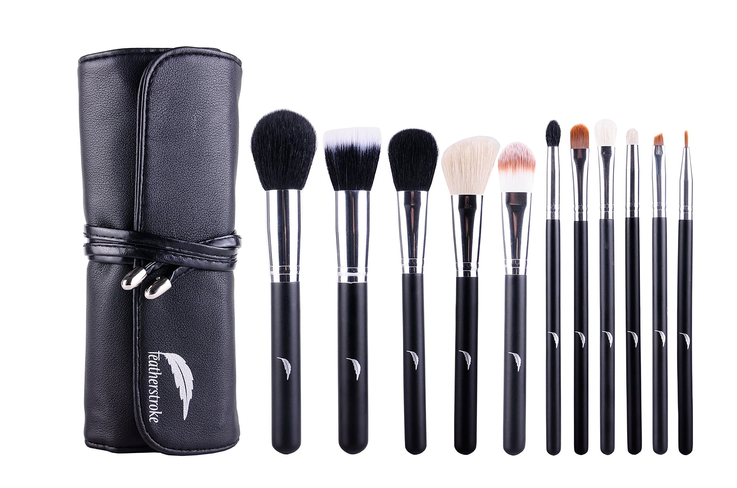 Makeup Brush Set with Case, 11 Pieces
