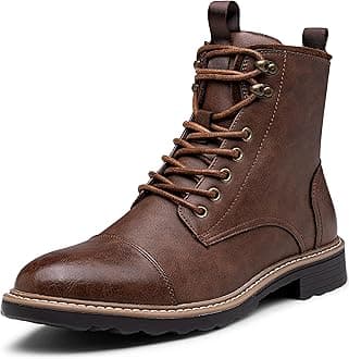 Mens Boots Motorcycle Casual Boots for Men Zipper Fashion Chukka Boots Mens