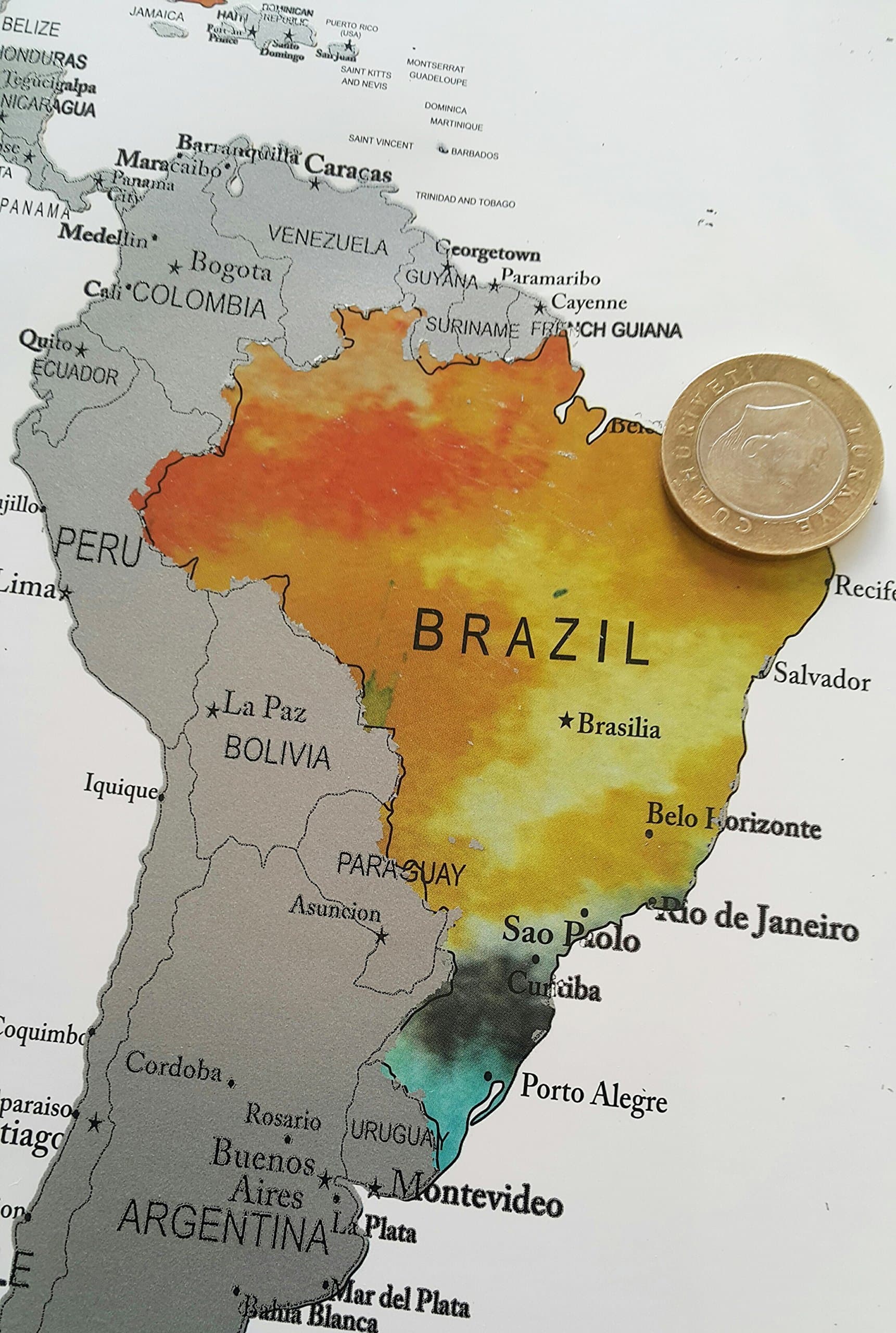 Scratch Off World Map Poster Large, World Map Wall Art Poster, Watercolor World Map Travel Tracker Large, 60x80 Cm Abstract World Map. Scratch Map, Gift for Travelers Map With Usa States and Countries