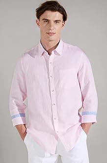 - Men's Pure Linen Solid Casual Shirt (Regular Fit)