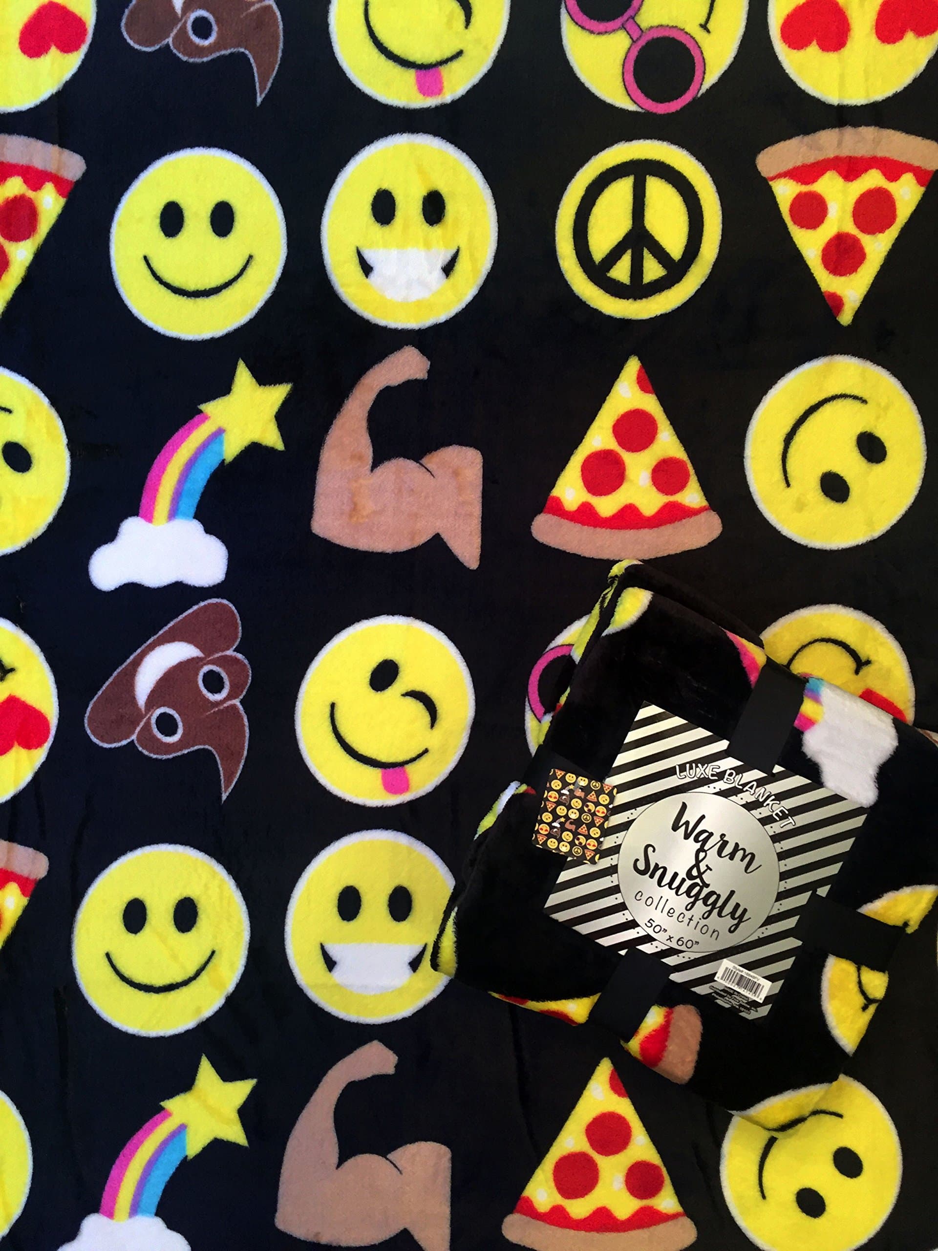 Emoji Throw Blanket (Black)