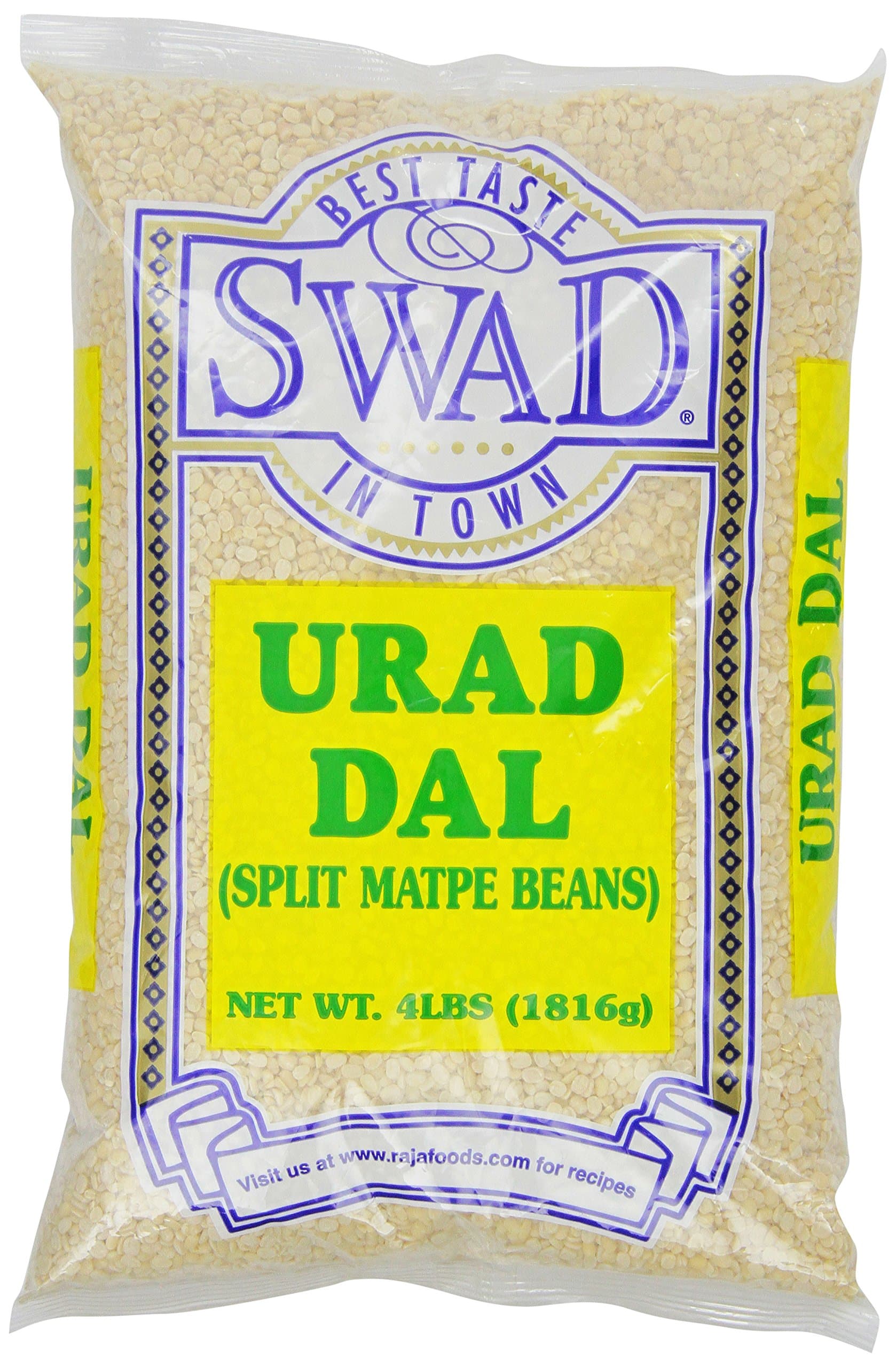 Swad Urad Dal Matpe Beans, Split, 4 Pound