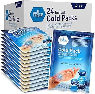 MED PRIDE Instant Cold Pack (5”x 6”) – Set of 24 Disposable Cold Therapy Ice Packs for Pain Relief, Swelling, Inflammation, Sprains, Strained Muscles, Toothache 6'' x 9''