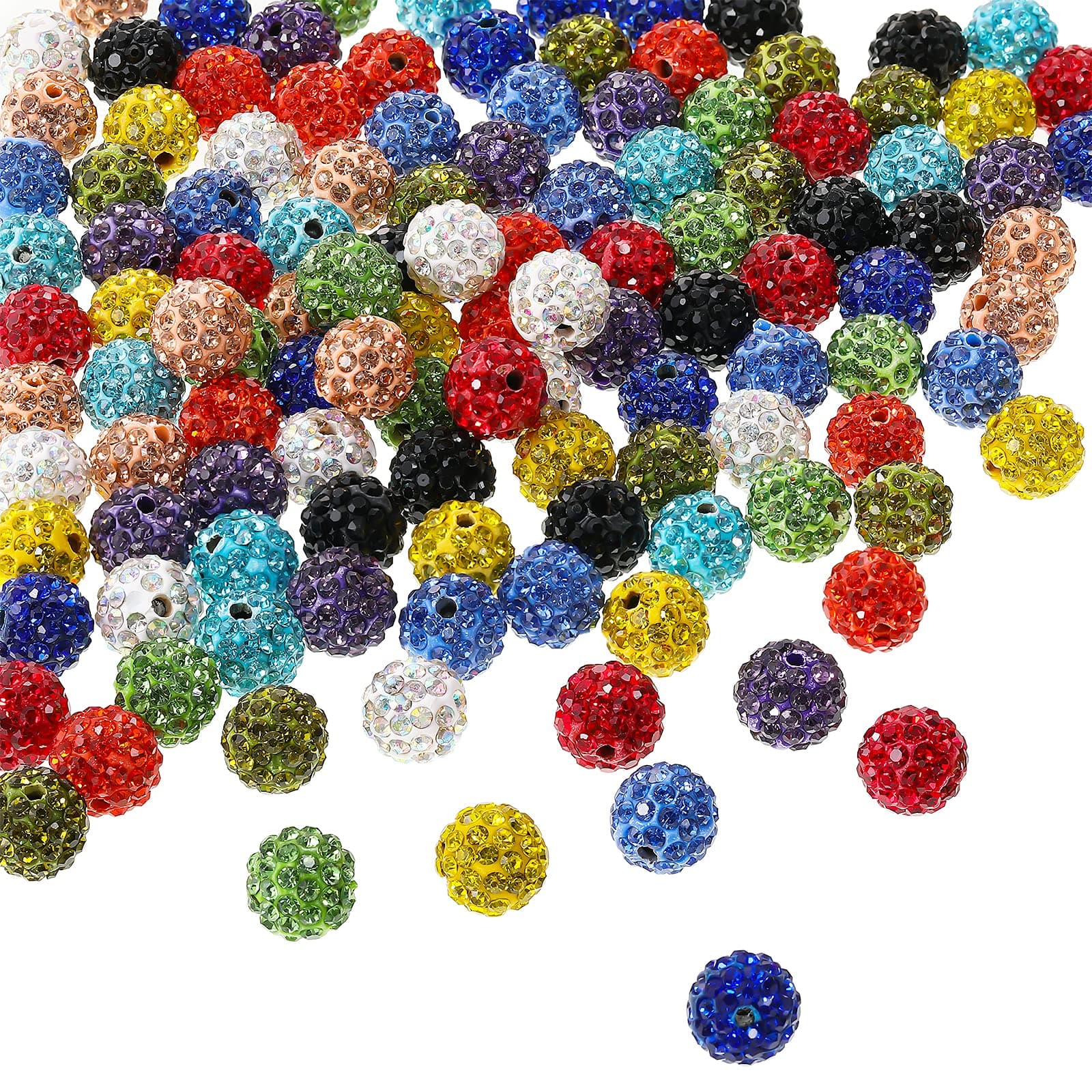 Disco Ball Clay Beads