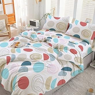 3PCS Double Duvet Cover Set, 100% Egyptian Cotton, 400 Thread Count, Floral Printed Double Bedding Set with Pillowcase