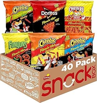 Frito-Lay Flamin' Hot Mix, Variety Pack, 3.34 Pounds, (Pack of 40), Packaging May Vary