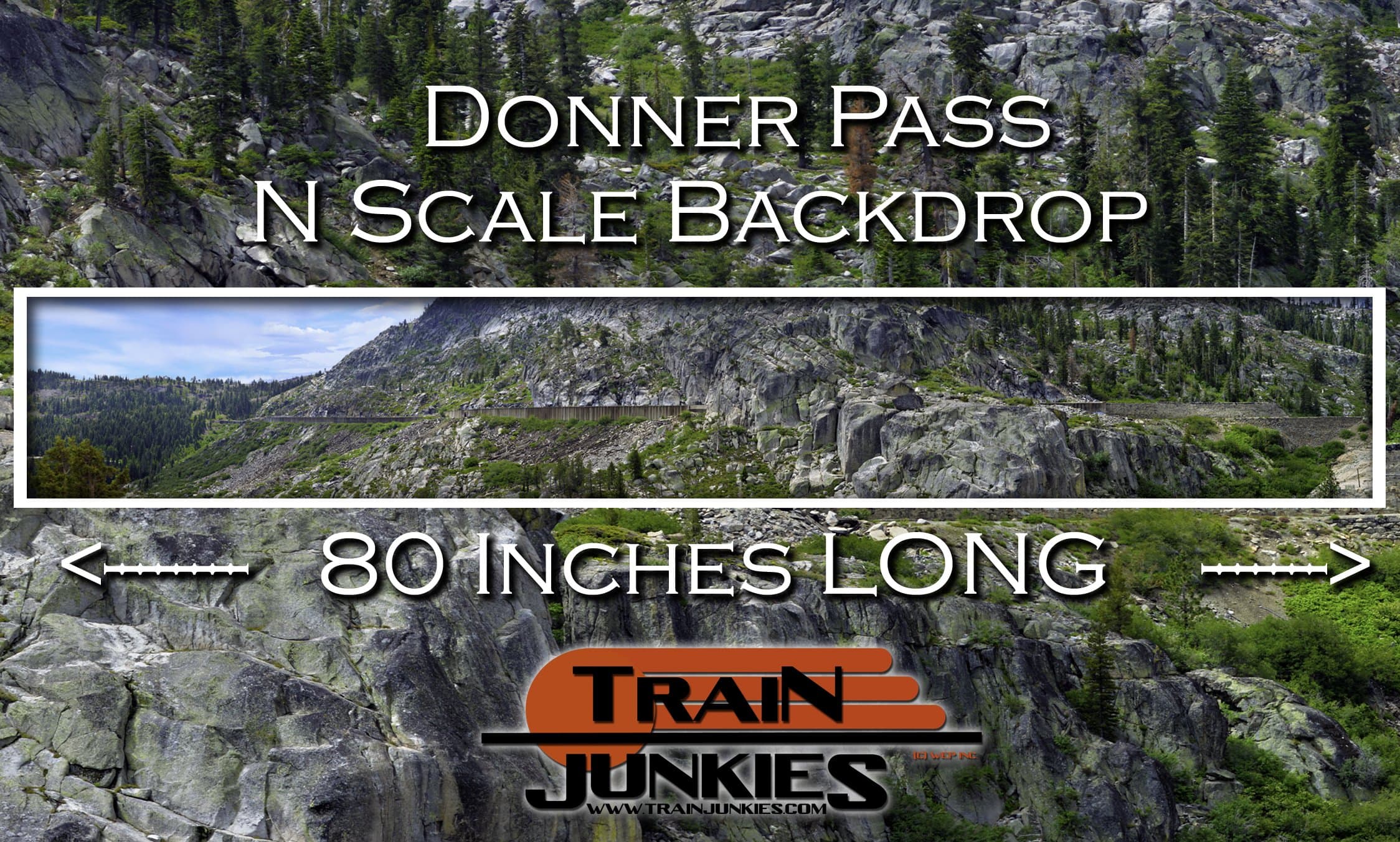Train Junkies Donner Pass - Railroad Backdrop N Scale