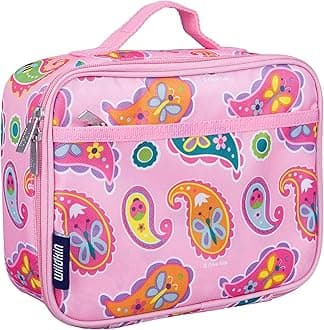 Wildkin Kids Insulated Lunch Box for Boys and Girls, Perfect Size for Packing Hot or Cold Snacks for School and Travel, Mom's Choice Award Winner, BPA-free, Olive Kids (Paisley)