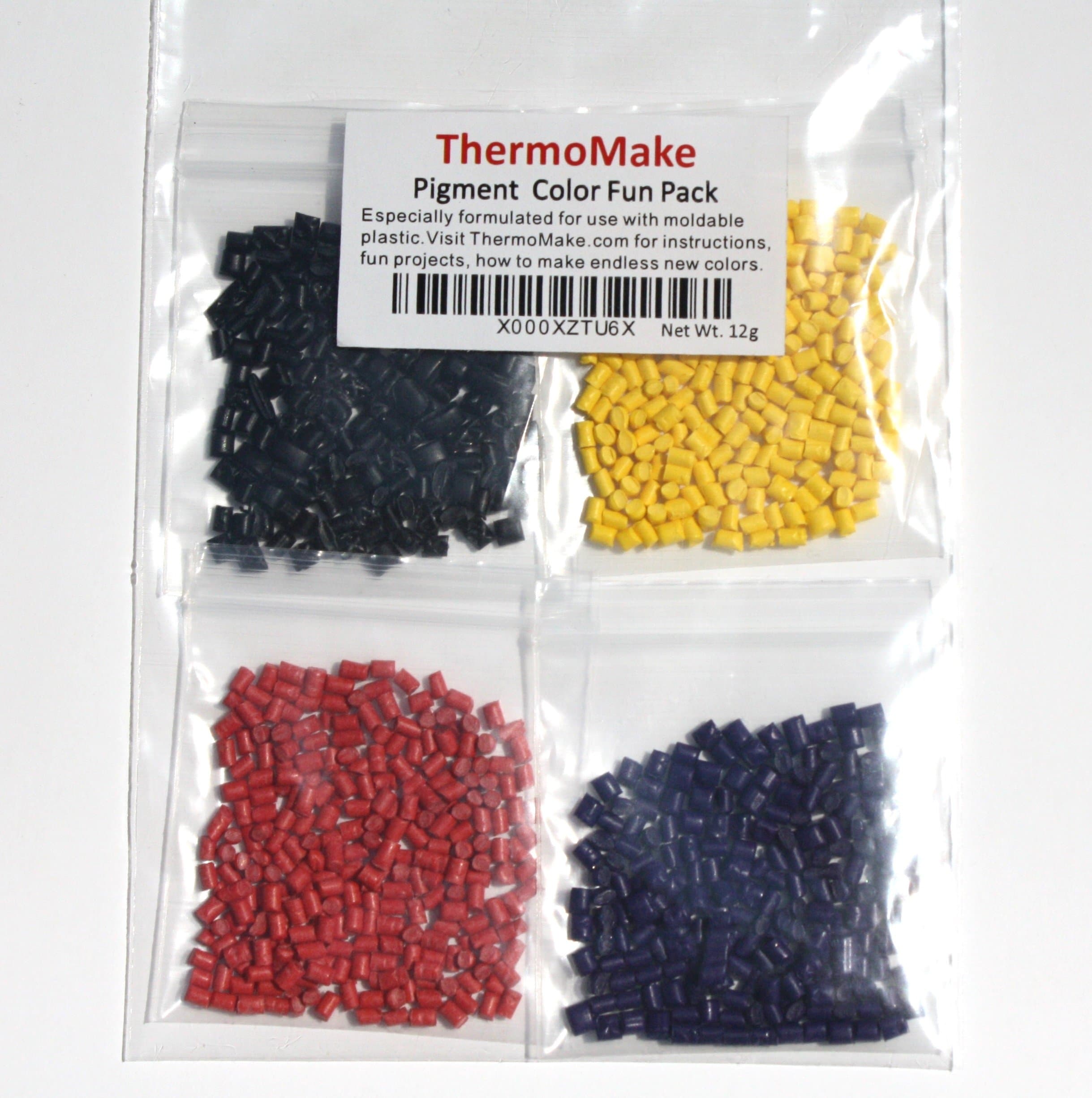 Pigment Color Fun Pack for moldable Plastic Polymorph,Polymold,IC3D,Moldable Plastic,Thermoplastic,InstaMorph,Thermomorph,ReMoldables,FormIt,Polly Plastics