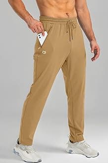 G Gradual Men's Sweatpants with Zipper Pockets Tapered Joggers for Men Athletic Pants for Workout, Jogging, Running