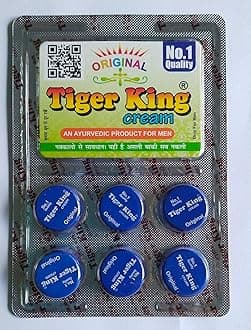 Tiger King Original Ayurvedic Cream for Men, No.1 Quality, Pack of 6