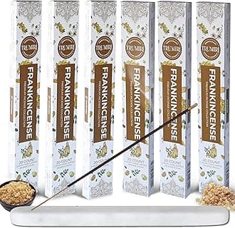 Frankincense Incense Sticks - Incienso de Iglesia - Total 120 Insence-Sticks - 6 Packs of 20 Insense - for Catholic Church Prayer - Inscents - Natural Non Toxic Ingredients - Incents - Incence
