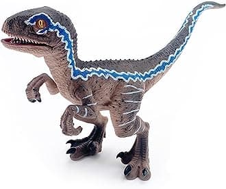 Dinosaur Toys Baby Velociraptor with Movable Jaw and Hands, Cake Topper, Collectible Action Figure, Birthday Gifts and Party Supplies for Kids