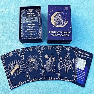 soulme Tarot Cards for Beginners, Tarot Cards with Meanings on Them, Learning Tarot Deck, Reading Divination Tool