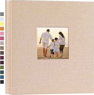 potricher Linen Hardcover Photo Album 4x6 1000 Photos Large Capacity for Family Wedding Anniversary Baby Vacation (Beige, 1000 Pockets)