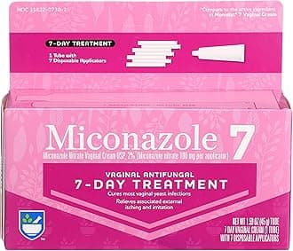 Rite Aid Miconazole 7, Miconazole Nitrate Vaginal Cream, USP 2% | 7 Day Treatment | Antifungal Cream | Feminine Care | Yeast Infection Treatment for Women, Feminine Itch (Packaging May Vary)