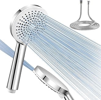 High Pressure Shower Head, 5 Spray Modes Showerhead with 1.5 M Hose, Power Handheld Shower Head Pressure Boosting