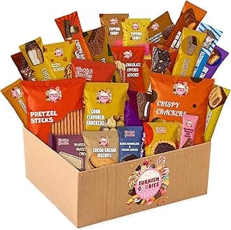World Snacks Variety Pack - A Taste of Turkish & International Treats - 32oz Halal Box - 23ct
