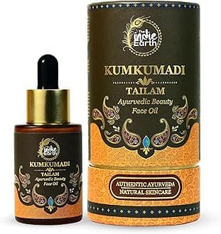 The Indie Earth Kumkumadi Tailam 30 ml | Ayurvedic Beauty Face Oil | Night Serum for Brighter, Glowing & Younger-Looking Skin with Turmeric, Saffron & Indian Lotus