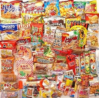 Japanese Dagashi Assortment Snacks Sweets Candies 85 packs of dagashi