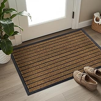 ubdyo Extra Durable Door Mat - Dirt Trapping Outdoor Welcome Mats - Non-Slip Outdoor Door Mats - Low Profile Front Door Mat - Doormat - Entryway Rug - Door Mats Indoor (47" x 32", Bright Brown)