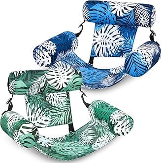 SLOOSH Inflatable Pool Floats Adult, 2 Packs Floating Lounge Chairs, Blow up Pool Inflatables for Adult, Inflatable Chair for Party Summer Water Beach Lake Fun