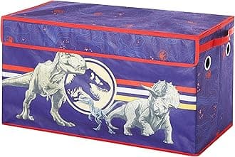 Idea Nuova Jurassic World Dinosaur Collapsible Children’s Toy Storage Trunk, Durable with Soft Lid, 28.5x14.5 x16