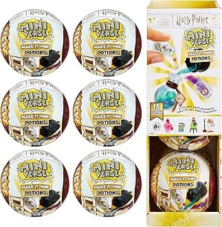 MGA's Miniverse Make It Mini Potions Harry Potter Party Pack (6 Pack) Mini Collectibles, Blind Packaging, DIY, Resin Play, Replica Potions, NOT Edible, Collectors, 8+