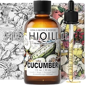 HIQILI Cucumber Fragrance Oil for Diffuser Use, Fresh Scents for DIY Soap, Body Spray, Candle Supplies for Candle Making - 1 Fl Oz