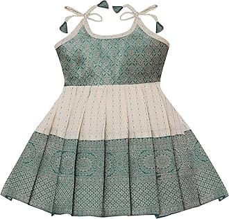 PW PLATYPUS WORLD Baby Girl's New south Indian traditional pattu pavadai Jecquard lehengha choli