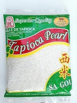 Tapioca Pearls, Tapioca Balls, Tapioca Pearls Small 14 Oz. Bags, Made From Cassava (3 Pack) (White)