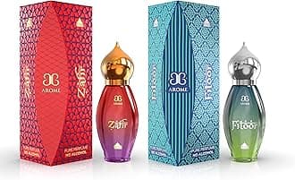 Arochem Taj Edition Attar Combo Pack of ZAFIR and FITOOR (9ml Each) | Pure Attar Perfume | No Alcohol Unisex Perfume Roll-On For Men And Women