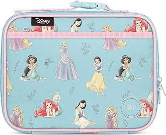 Simple ModernDisney Kids Lunch Box for School | Reusable Insulated Lunch Bag for Toddler, Girl, and Boy | Meal Container with Exterior & Interior Pockets | Hadley Collection | Princesses Royal Beauty