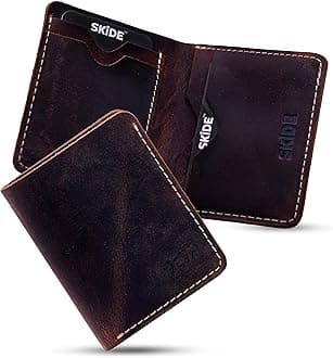 SKiDE Hunter Slim Wallet | Minimalistische Geldbrse & Kleine Geldbrse fr Herren | Kartenhalter fr Mnner & Frauen | Kartenhalter Geldbrse | (Jgerbraun)