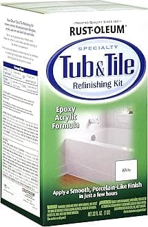 New Rust-Oleum Tub & Tile Refinishing 2 Part Kit White 7860519 32 oz Rustoleum