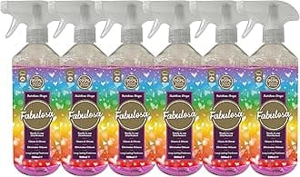 Fabulosa Antibacterial Disinfectant Spray, All Purpose Multi Surface Cleaner, 500ml, 6 pack, Rainbow Drops