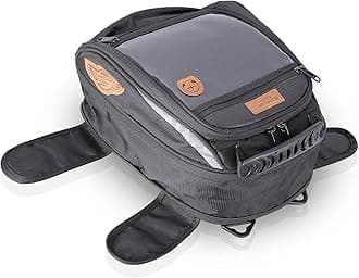 GUARDIANGEARS Jaws Mini 18L Magnetic Tank Bag with Waterproof Rain Cover fits on All Motorcycles with a Metal Tank from 100CC to 1000CC