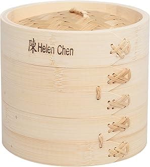 Helen's Asian KitchenNatural Bamboo Steamer with Lid, 5 ½ x 6 Inches
