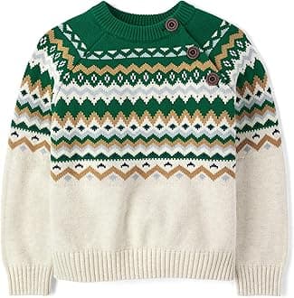Gymboree Boys' and Toddler Long Sleeve Crew Neck Pullover Sweater