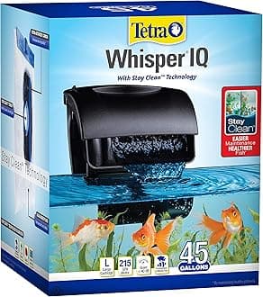 Whisper IQ Power Filter 45 Gallons, 215 GPH, With Stay Clean Technology