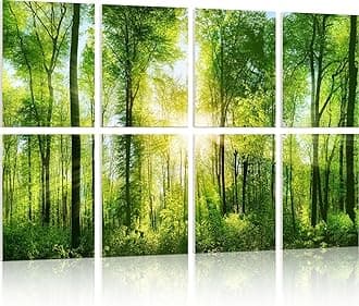 YPY Sound Proofing Panels for Walls: 8 Pack 48"x32" Decorative Art Acoustic Panel Sound Dampening Panels Absorbing Treatment