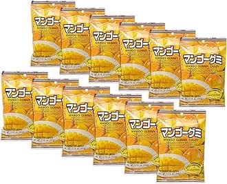 Kasugai Gummy Candy, Mango, 3.59-Ounce Bags (Pack of 12)