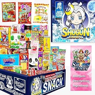 – SHOGUN CANDY, 40 Pcs Japanese Snacks and Japanese Candy, Popin Cookin Japanese Snack Box, Kawaii Dagashi, (TSUKUYOMI Mystery BOX)